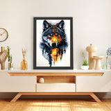 TOSTOG Wolf Diamond Art Kits for Adults, Wolf Head Forest Diamond Paintings for Adults, Full Drill Diamond Art Kits, 5D Diamond Paintings Kit Gem Painting Wall Decor and Gift 12 * 16 Inch. TOSTOG