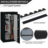 OCQOTAT Foam Gun Rack With Buttstock Base 1 Set, High Density Foam 5 Rifle Rack And Buttstock Holder With Magnetic Strip Hook For Gun Safe Accessory Storage Weapons Gun Safe Rack With Foam Padding OCQOTAT