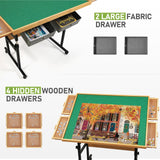 BuilderButler Puzzle Table with Wheels, for 1500 Pieces with Drawers and Cover, 35.4"x26.4" Adjustable Height & 45° Tilting, Puzzle Board for Adults BuilderButler