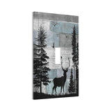 Forest Cabin Deer on Wooden Board Single Toggle Light Switch Covers Decorative Country Farmhouse 1 Gang Wall Plate Rustic Lodge Device Electrical Switchplate Faceplate for Bathroom Bedroom Decor Thsanju