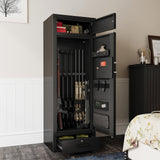 KAER 15-17 Gun Safe Digital Gun Safe for Rifles and Pistols Gun Cabinet Rifle Safe for Home with Adjustable Rifle Racks Gun Safes Multi Layer Design with Separate Lockbox and Drawer KAER