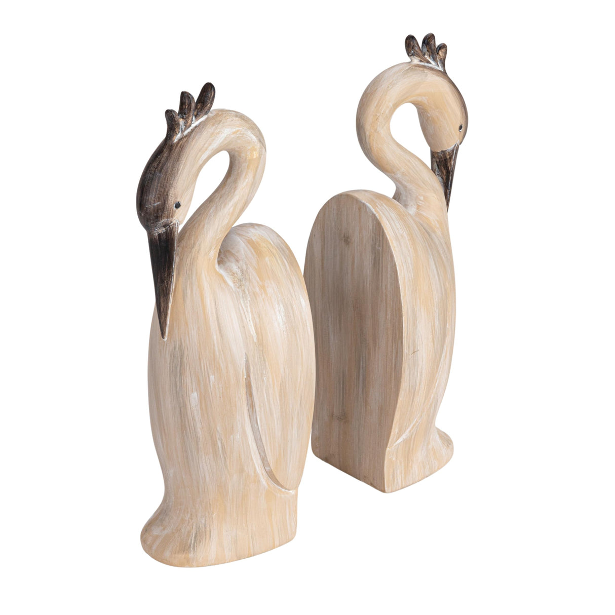 Creative Co-Op Resin Heron Bookends, Cream, Set of 2 Creative Co-Op