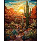 Natuyalo Paint by Numbers Kit for Adults - Cactus DIY Adult Paint by Number Kits Wilderness Landscape Acrylic Canvas Painting for Adults Beginners Kids Art Crafts Without Frame, 16x20 Inch Natuyalo