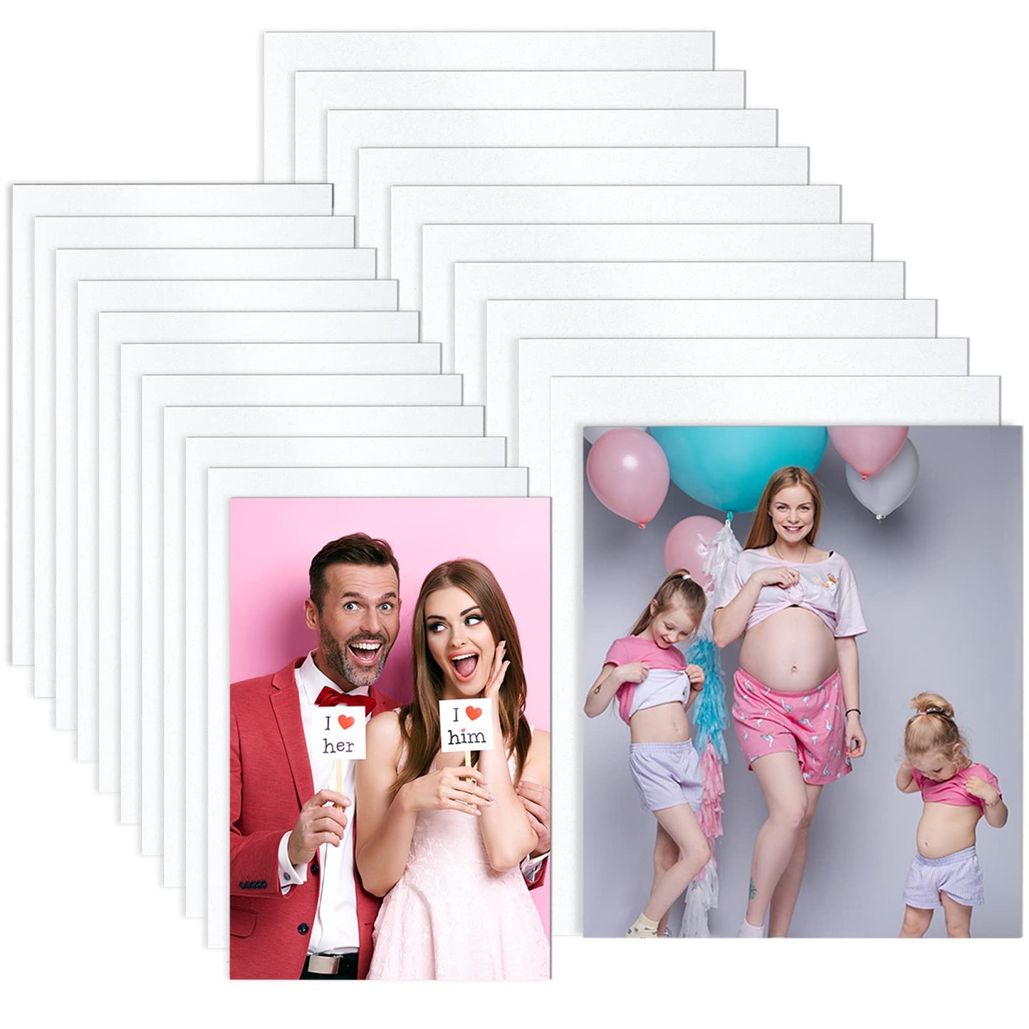 20 Pcs Aluminum Sublimation Blanks Heat Press Metal Photo Blanks DIY Blank Metal Sign White Sublimation Canvas Sublimation Metal Blanks for Room Wall Office Decor Decorative (6 x 8 Inch, 8 x 10 Inch)