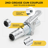 Saker Grease Gun Coupler-Upgrade to 14000 PSI,Duty Quick Release Grease Couplers,Compatible with All Grease Guns 1/8" NPT Fittings (1 PC) Saker