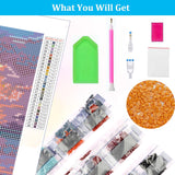 TOCARE Large Diamond Painting Kits for Adults Universe,Large Size Diamond Art Kits for Adults Galaxy Planets 27.5x15.7Inch, Full Drill Diamond Painting Kits Nature Scenery TOCARE