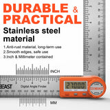 Coobeast Digital Angle Finder Ruler, Digital Angle Finder with 7 Inch/200 mm, Stainless Steel Digital Protractor for Woodworking, Construction, Architects & DIY Portable Digital Goniometer with Case coobeast