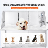 VEVOR 50" Pet Dog Bathing Station Electric Height Adjustment, Professional Stainless Steel Dog Grooming Tub w/Soap Box, Faucet,Rich Accessory,Bathtub for Multiple Pets, Washing Sink for Home(Left) VEVOR