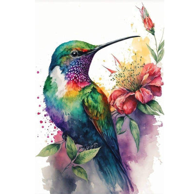 Hummingbird Diamond Painting Kits for Adults-Bird Diamond Art Kits for Adults,5D Diamond Painting,DIY Gem Art Bird Home Wall Decor Perfect for Relaxation 12x16inch