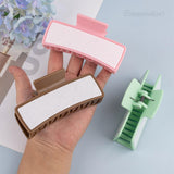 Framendino, 6 Pack Sublimation Hair Claw Clip Blanks Non Slip Hair Clips for DIY Hair Clips Rectangle 6 Colors Framendino