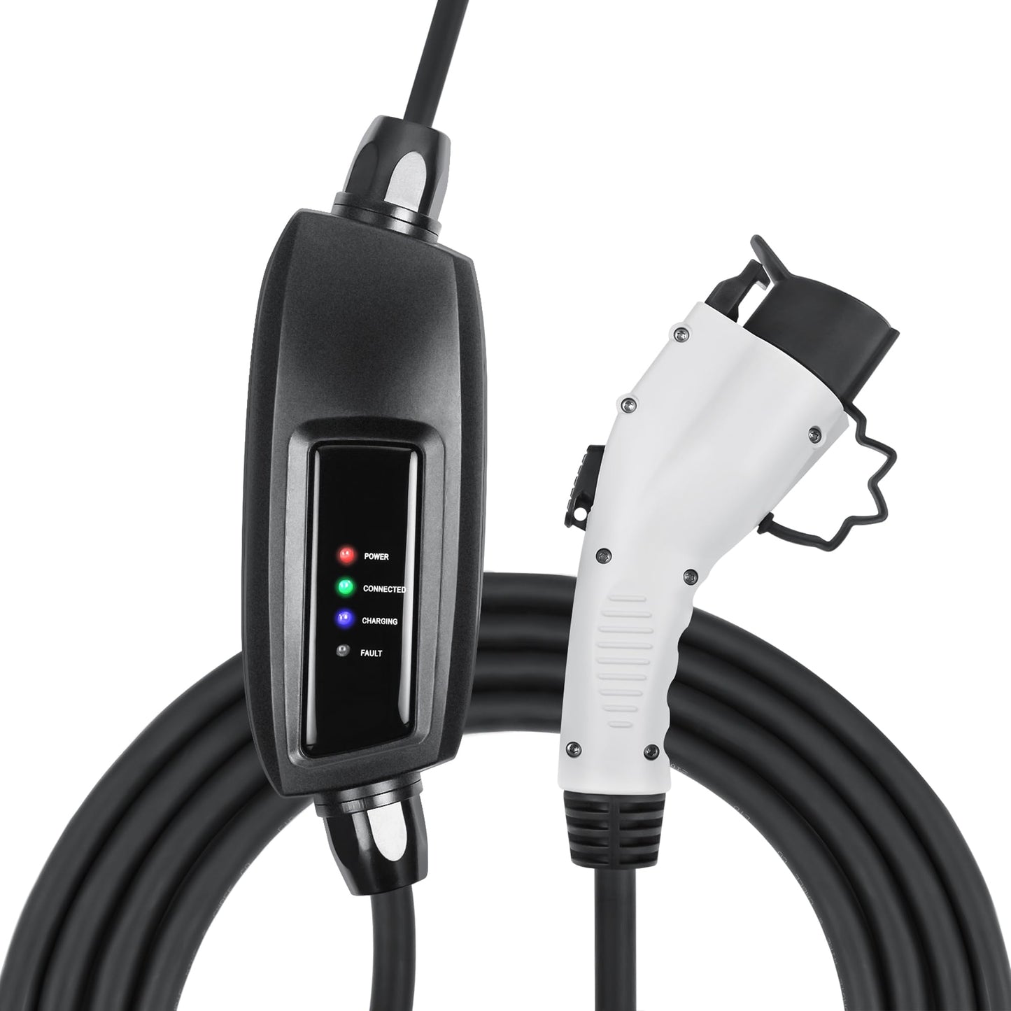 Lectron Electric Vehicle Charger 16 Amp - Level 1 EV Charger (110V) with 21ft Extension Cord & Nema 5-15 Plug Compatible with All J1772 EVs - WoodArtSupply