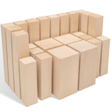 BeaverCraft Basswood Carving Blocks BW24 pcs Whittling Wood Basswood for Carving - Large Wood Carving Blocks 6"х2" Wooden Blocks for Crafts Bass Wood Blank Blocks for Wood Carving - Soft Craft Wood BeaverCraft