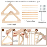 GINTUTO Chicken Perch Strong Pine Wooden Chick Jungle Gym Roosting Bar, Chick Perch Toys for Coop and Brooder for Large Bird Baby Chicks Parrot Hens (Large) GINTUTO