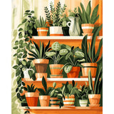 Natuyalo Paint by Numbers for Adults - DIY Adult Paint by Number Kits Painting on Canvas Green Plant Painting by Numbers for Beginners, Potted Art Craft Kits for Adults (16x20 Inch) Natuyalo