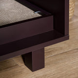 PawHut Wooden Cat Litter Box Enclosure & House, Kitty Hidden Washroom, with End Table Design, Scratcher, & Magnetic Doors, Brown PawHut