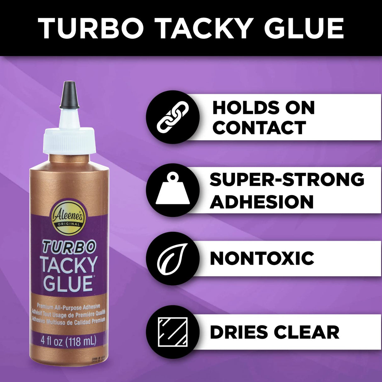 Aleene's 29682 All Purpose Turbo Tacky Glue, 4-Ounce Aleene's