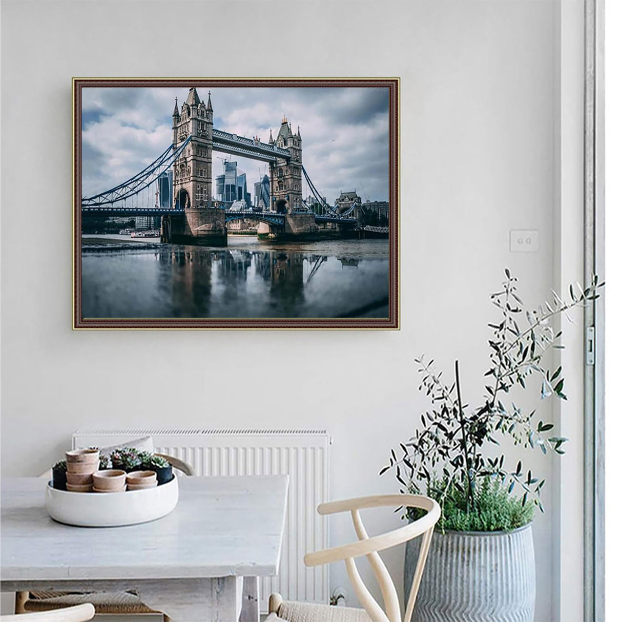 IPISSOI 5D Diamond Painting Kits for Adults Kids, London Bridge England DIY Full Drill Diamond Art Kits Art Crafts Gifts as Home Wall Decor 30 x 40 CM IPISSOI