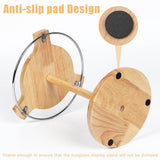 Sunglasses Organizer Glasses Holder Stand with 360 Rotating Display Eyeglasses Rack Wood Base for up to 12 Pairs of Eyewear for Table Dresser Desk DTUQYX