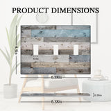 Rustic Farmhouse 3 Gang Toggle Switch/Wall Plate Retro Wooden Decorative Light Switch Cover Outlets Covers for Bedroom Kitchen Home Decor Xianshime