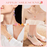 Acejoz 100Pcs 50 Pairs Flower Charms for Jewelry Making, Wholesale Assorted Enamel Mixed Bulk Metal Earring Charms for DIY Necklace Bracelet Earring Jewelry Making and Crafting Acejoz