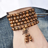anzhongli Mala Beads Bracelet 108 8mm Beaded Bracelet Sandalwood Elastic anzhongli