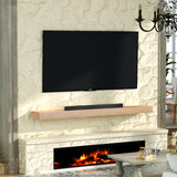 ROOMTEC Fireplace Mantel,60" Wood Floating Fireplace Shelves,Wall Mounted Wooden Display Shelving,Handcrafted Wood Brack,Natural Mantels Over Fireplace | 60" x 8" x 3"-Aged Oak ROOMTEC