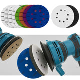 80pcs 5 inch 8 Hole Sanding Discs Hook and Loop 1500/2000/2500/3000/4000/5000/7000/10000 Grits Wet Dry Sandpaper with 2pcs Interface Pad for Random Orbital Sander Automotive Wood Metal Polishing TolleSonne
