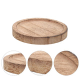 OSALADI 2pcs Rustic Wooden Candle Holder Farmhouse Tealight Candle Plate Pillar Candle Tray Coffee Table Centerpieces Plant Saucer Succulent Pot Wood Discs OSALADI