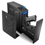 1DOT2 Gun Safe, Biometric Pistol Safe Nightstand, Quick Access Sliding Door Handgun Safes and Gun Lock Box for Home, Car, Truck, Bedside 3-Ways unlock Safe Fingerprint, Digital Key，Interior Lights 1DOT2