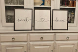 Set of 3 Framed Farmhouse Sweet Dreams Sign 11x14” Above Bed Wall Decor for Bedroom Decor Wall Art Wood Signs (11"x14", Black) Houmury