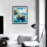 ARNLRDYA Sea Fishing Paint by Numbers for Adults, Fishing Boat Paint by Number Kits, Ocean Seaside Scenery DIY Acrylic Painting for Home Decor(16×20inch, No Frame) ARNLRDYA