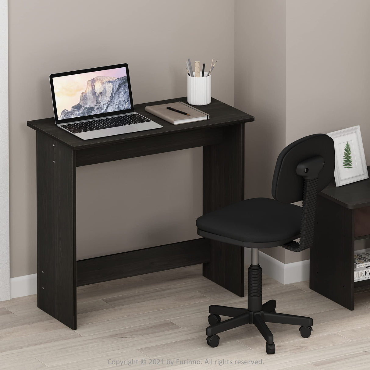 FURINNO Simplistic Study Table, Espresso Furinno