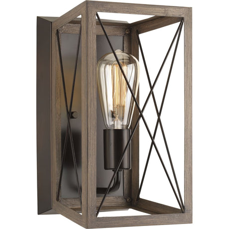 Progress Lighting P710012-020 Briarwood Antique Bronze One-Light Wall Sconce, Architectural Progress Lighting