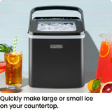 Iceman Dual-Size Ice Maker Countertop - Portable Ice Machine, Large and Small Ice Machine Maker with Self Cleaning, 9 Cubes in 7 Mins, 22lbs/24hrs, for Home, Kitchen, Office, Party, Ice Scoop Included Iceman