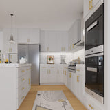 ROOMTEC Wood Wall Cabinet, Single Door Medicine Cabinet with Adjustable Shelves and Soft-close Door for Kitchen, Bathroom, and Laundry. 12" D*21" W*30" H, Shaker Dove ROOMTEC