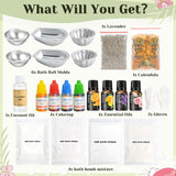 JUYRLE Bath Bomb Making Kit- 23Pcs DIY Bath Bombs for Women, Make Your Own SPA Products, Soap Making Kit with Stainless Steel Molds, Bath Foam, Bath & Bathing Shower Accessories Gifts for Girls Women JUYRLE