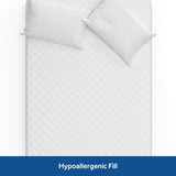 Sealy Luxury 100% Cotton Soft Top Layer, High Loft Comfort EternaLoft Fiberfill, Durable Stretch Corners Mattresses 18 Inches Deep Machine Washable Fitted Mattress Pad, Queen Size, White Sealy