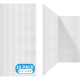 BUBOS 10 Pack Large Acoustic Panels,47.2" X 23.6" X 0.4" Acoustical Wall Panel,Self-Adhesive Sound Proof Foam Panels, Decorative Soundproof Wall Panels for Home Studio Office,White BUBOS