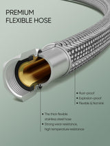 Cobbe Bathroom Faucets for Sink 3 Hole, 4 Inch with Pop Up Drain and 2 Supply Hoses, 2 Handle Centerset Bathroom Faucet for Sink Vanity, Midnight Black Matte Cobbe