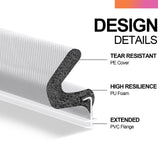 Kerf Weather Stripping Door Seal for Large Gap and Easy Installation (40 Feet, White) Litaibai