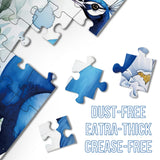 Blue Peacock Puzzles Flower Puzzle for Adults 1000 Pieces, Beautiful Bird Art Jigsaw Puzzles 1000 Pieces Nature Puzzle, Fantasy Green Peacock Painting Puzzle BBOLDIN