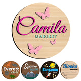 Custom Baby Birth Announcement Sign Personalized Baby Name Signs for Nursery Hospital Boy Girl Customized Newborn Announcement Sign Baby Arrival Sign DEKAREAL