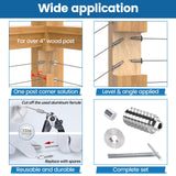 [Patent] Muzata 40 Pack 1/8" Invisible Cable Railing Kit Hardware Swage Lag Screw Hidden for 4x4 6x6 8x8 Wood Posts T316 Stainless Steel Deck Cable Railing System 20 Pairs CR73 Muzata