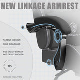 Dowinx Gaming Chair Fabric with Pocket Spring Cushion, Massage Game Chair Cloth with Headrest, Ergonomic Computer Chair with Footrest 290LBS, Black Dowinx