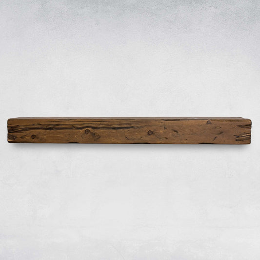 Urbandi URBANDI Fireplace Mantel, Distressed, Rustic, Floating Shelf, Modern, Real Wood. 72Lx6Hx8D, Provincial