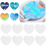 ToBeAce Sublimation Name Plate Blanks Acrylic for Stanley 40 oz Tumblers H2.0 & H1.0, Sublimation Topper Personalized Name Tag for Customized Stanley Cup, Heart (8 Pcs, NOT 30/20 oz) ToBeAce