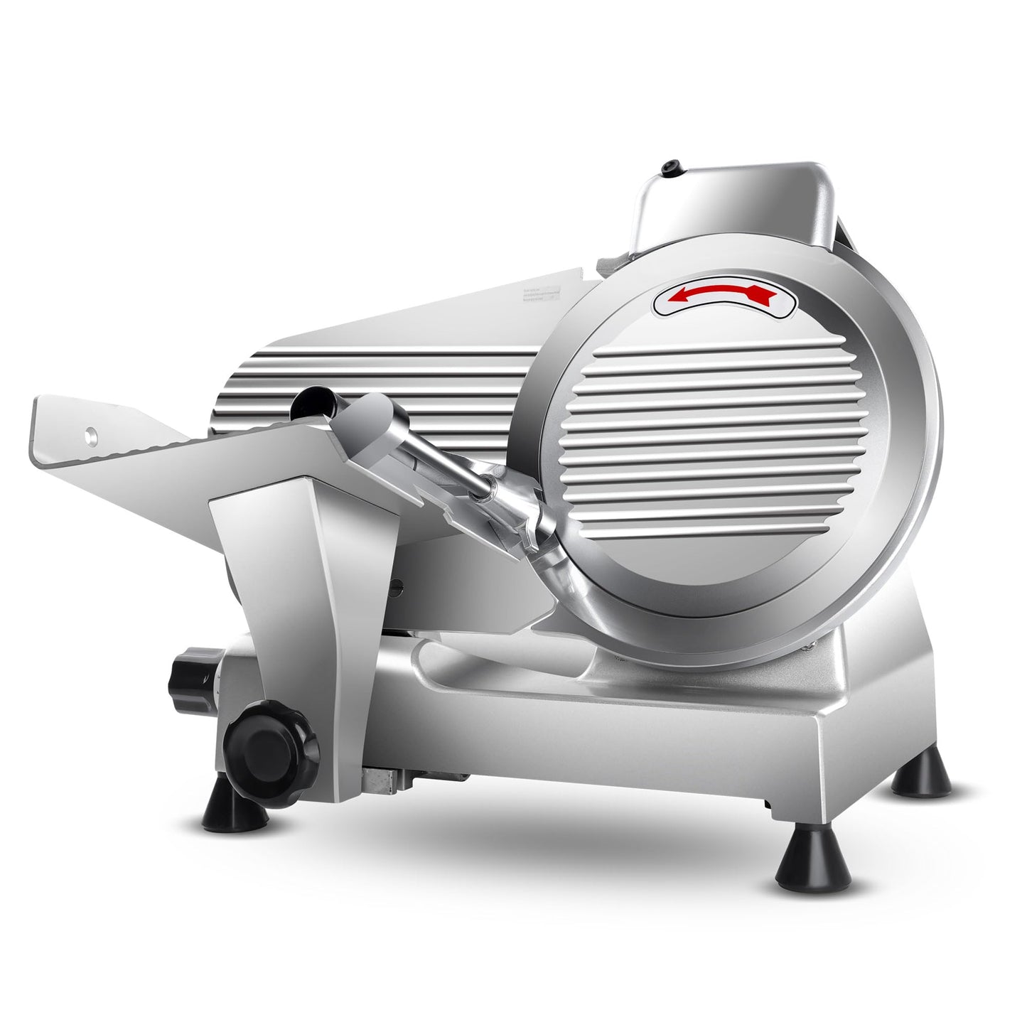 Zomagas Meat Slicer Machine,10 inch Commercial Meat Slicer, 240W Frozen Meat Cheese Deli Slicer,Premium Chromium-plated Steel Blade Semi-Auto Foody Slicer for Commercial and Home Use,Low Noises