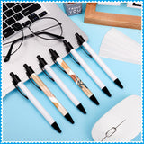 Guiqulai 36 PCS Sublimation Pens Blank Sublimation Coated Pen Heat Transfer Pen Sublimation Ballpoint Pen Bulk with Heat Shrink Wrap Customized Clip Pen for DIY Office Home School Stationery Supplies Guiqulai