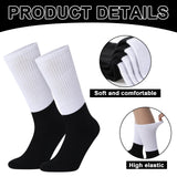 Cozypower 12 Pairs Sublimation Socks Blank Sublimation Printable Socks Heat Transfer Cotton Socks Unisex Athletic Crew Socks for Present DIY Personalized Socks Women Men Cozypower