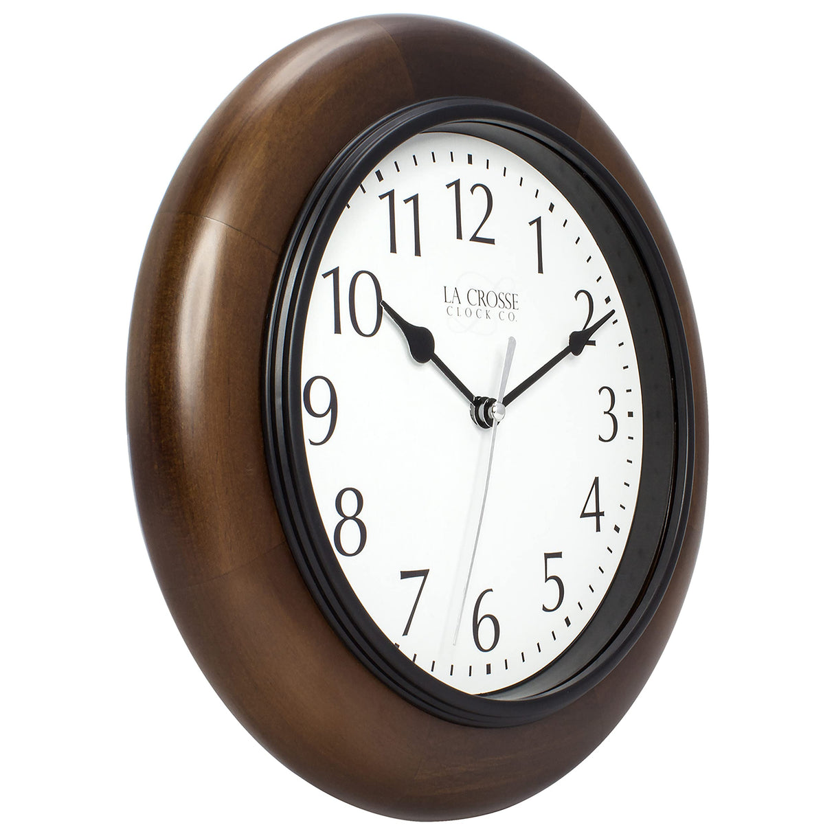 La Crosse Clock 404-2625 10 in Linwood Quartz Wood Wall Clock La Crosse Technology